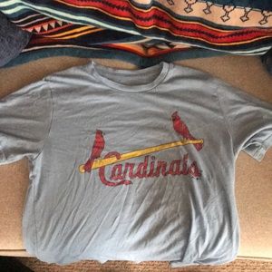 St. Louis cardinals T-shirt.
